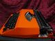 Rare Orange Typewriter Privileg Under License Of Mercedes Made In Italy 70`s Typewriters photo 4
