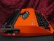 Rare Orange Typewriter Privileg Under License Of Mercedes Made In Italy 70`s Typewriters photo 7