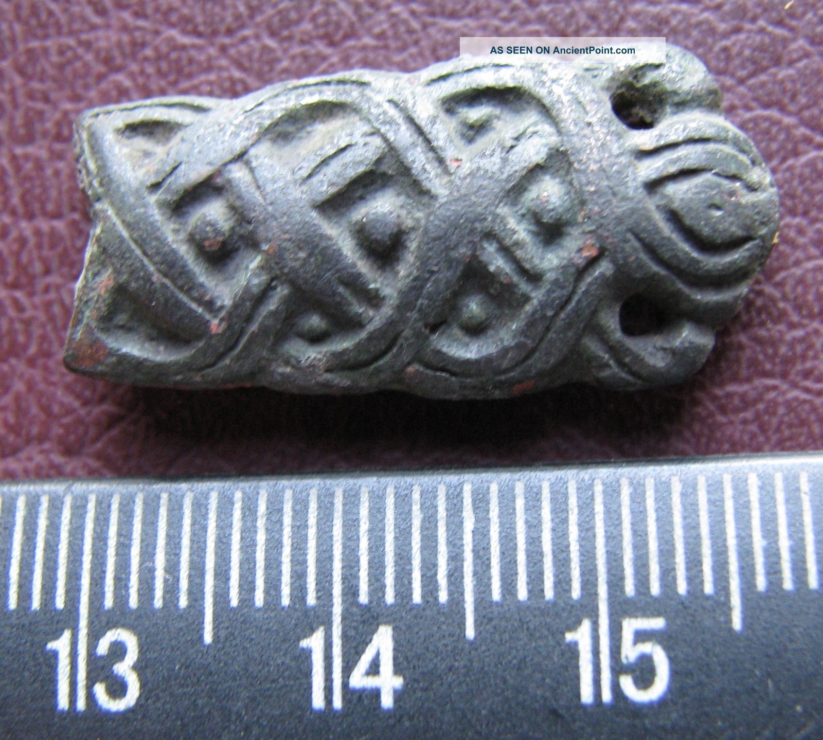 Authentic Ancient Artifact Viking Bronze Belt Mount W/ Source Vk 20 - 2r Viking photo