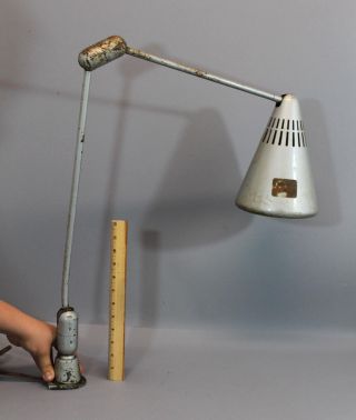 Large Vintage Bekins Adjustable Industrial Mid 20thc Machinist Electric Lamp photo
