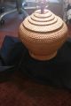 Vintage Coiled Grass Basket Table Lamp Circa 1970 - Perfect For Electic Light Lamps photo 1