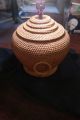 Vintage Coiled Grass Basket Table Lamp Circa 1970 - Perfect For Electic Light Lamps photo 2