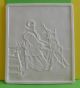 Large Antique Lithophane Panel Woman At Spinning Wheel Ppm 502 6.  5 X 5.  5 