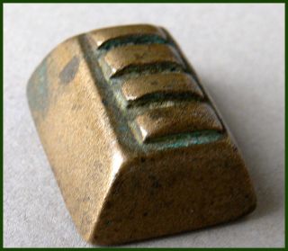 19thc Unique Akan 27g Gold Dust Weight From Ashanti Tribe Of Ghana photo