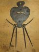 The Absolute Best 18th C Wrought Iron Heart Shaped And Decorated Skewer Holder Primitives photo 1