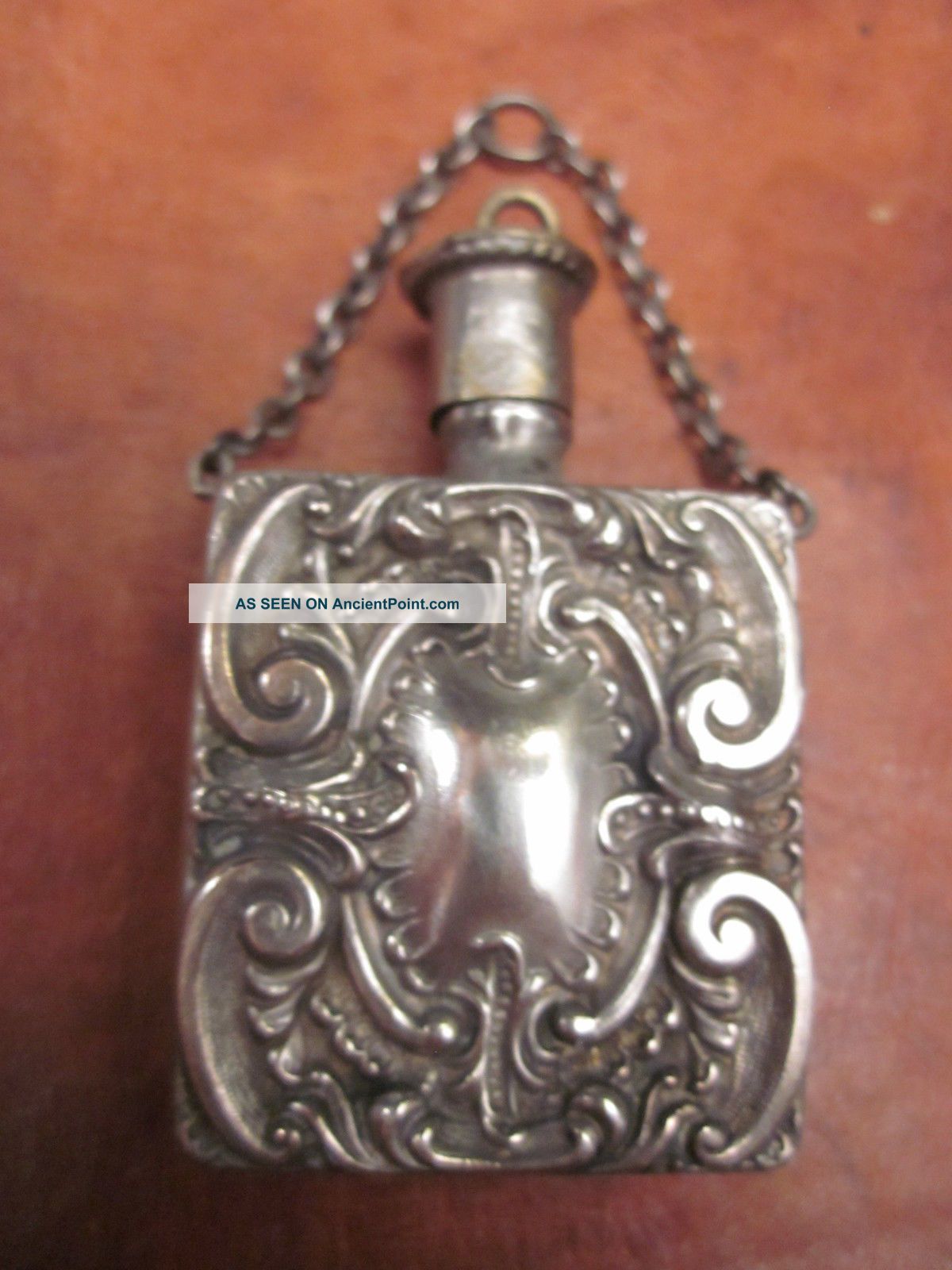 Attractive Victorian Sterling Silver Fragrance Bottle,  C.  1890 Other Antique Sterling Silver photo