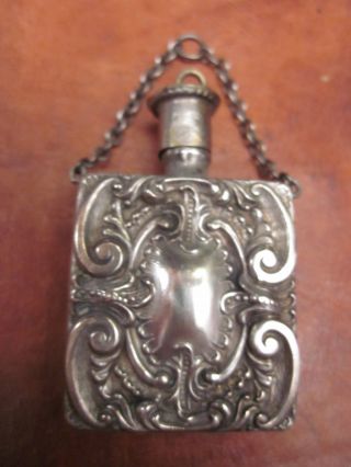 Attractive Victorian Sterling Silver Fragrance Bottle,  C.  1890 photo
