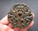 Old Chinese Green Jade Hand - Carved Dragon Phoenix Amulet Pendant B392 Necklaces & Pendants photo 1