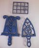 (3) Vintage Cast Iron Trivets Country Kitchen Wood Stove Kettle - Iron Stand Trivets photo 9