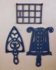 (3) Vintage Cast Iron Trivets Country Kitchen Wood Stove Kettle - Iron Stand Trivets photo 1