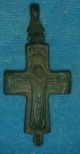 Stunning Byzantine Bronze Encolpion Cross Pendant Amulet 11th Century Ad Ref.  771 Roman photo 4