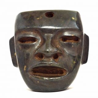Teotihuacan Stone Mask Figure Statue Antique Pre Columbian Artifact Olmec Toltec photo