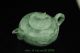 Chinese Old Handwork Carving Jadeite Flowers And Birds Porcelain Teapot Teapots photo 9