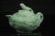 Chinese Old Handwork Carving Jadeite Flowers And Birds Porcelain Teapot Teapots photo 10
