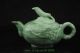 Chinese Old Handwork Carving Jadeite Flowers And Birds Porcelain Teapot Teapots photo 4