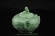 Chinese Old Handwork Carving Jadeite Flowers And Birds Porcelain Teapot Teapots photo 5