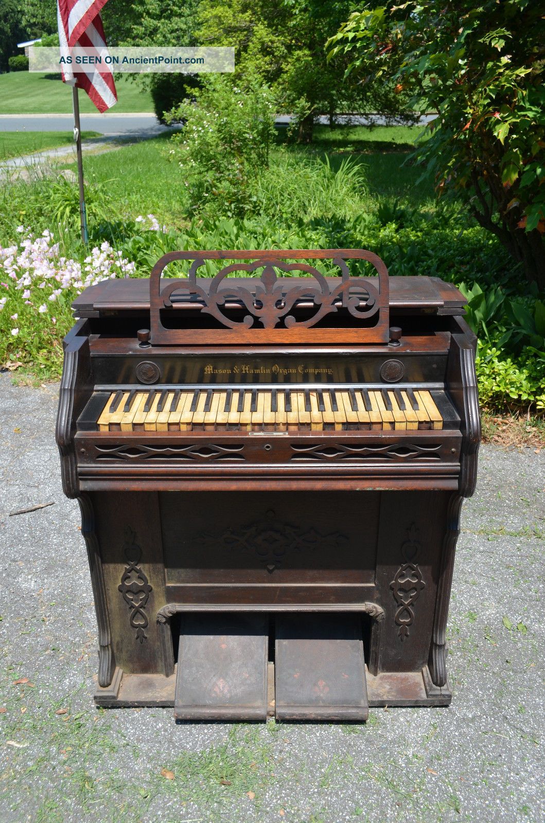 Ca1888 Mason & Hamlin Organ Co Antique Pump Organ - To Restore/parts - Pk Up Only Keyboard photo