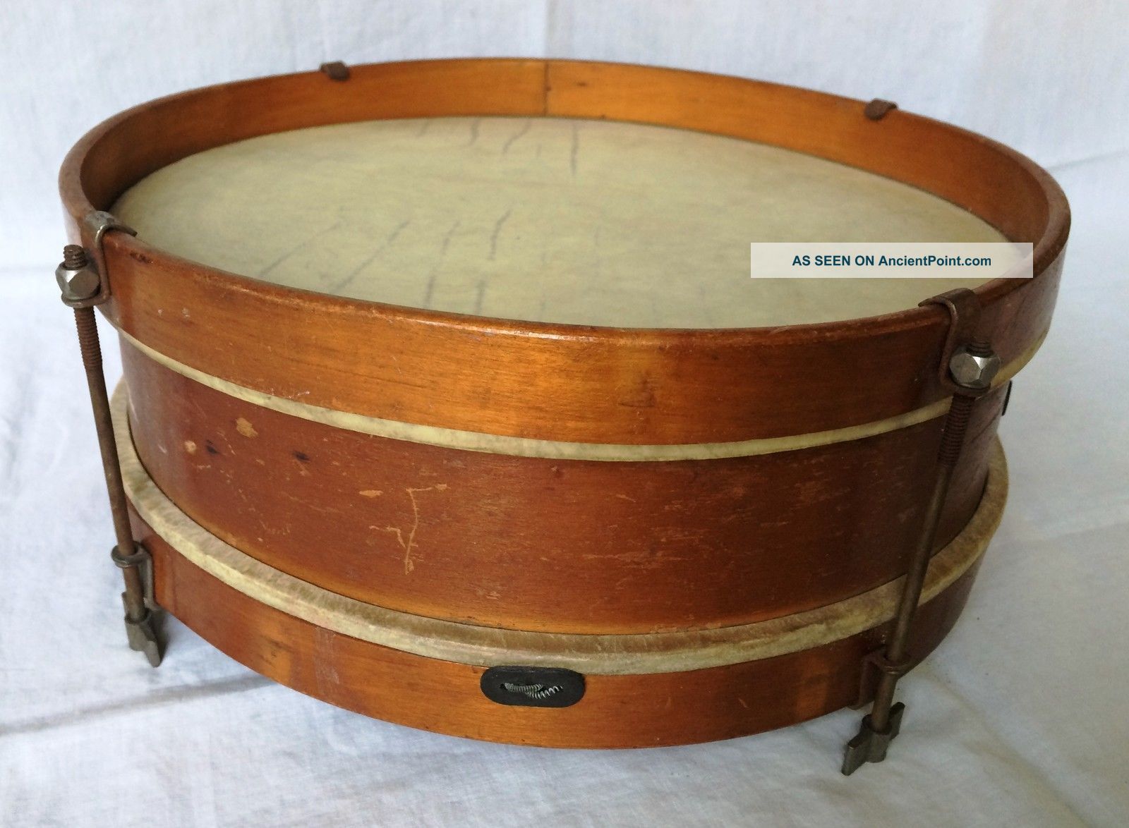 Snare Drum Wood Vintage Antique 12” X 4 ½” 1900 - 15 (?) Percussion photo