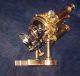 Massive C1900 Double Pillar Brass Natchet Paris Microscope W/micro Ruled Slide Microscopes & Lab Equipment photo 5