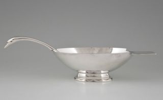 Art Deco Swan Sauce Boat By Fjerdingstad For Gallia Christofle,  1920 photo