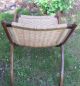 Mid Century Modern Vtg Hans Wegner? Woven Rope Wood Handles Folding Comfy Chair Mid-Century Modernism photo 3