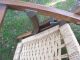Mid Century Modern Vtg Hans Wegner? Woven Rope Wood Handles Folding Comfy Chair Mid-Century Modernism photo 5