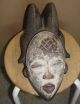 Old Africa Punu Gabon Mask Maiden Spirit Mukudji African Double Crested Masque Masks photo 8