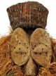 Yaka Mask With Painted Headcrest Raffia African Art Masks photo 4