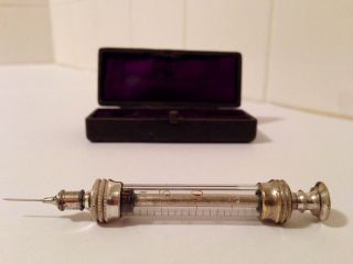 Antique Medical 1800s Physician ' S Cased Victorian Hypodermic Syringe photo