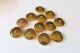 (1) Antique French Ruby Red Enamel Dore Button - Silver Pique Scroll Paillons Buttons photo 3