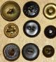Antique Victorian Paris Back Metal Picture Buttons Buttons photo 5