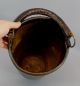 Antique 19thc England Primitive Leather Fire Bucket,  Green Paint Nr Other Mercantile Antiques photo 10