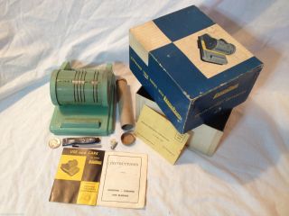 Vintage Check Writer Perma Print Check Protector Box & Ink Instructions photo