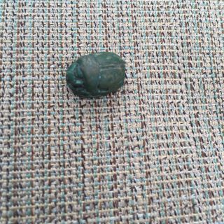 Egyptian Scarab Beetle Hieroglyphs & Glaze | Beads Amulet Artifacts Egypt photo