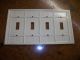 Vintage Sierra Ivory Ribbed Bakelite 4 Gang Toggle Switch Plate Cover Switch Plates & Outlet Covers photo 1
