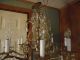 Antique Brass & Glass Prism Ceiling Chandelier - 8 Candle Arms Ornate Design Chandeliers, Fixtures, Sconces photo 2