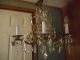 Antique Brass & Glass Prism Ceiling Chandelier - 8 Candle Arms Ornate Design Chandeliers, Fixtures, Sconces photo 4