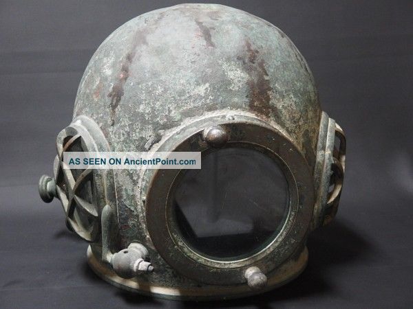 Rare Old Diving Helmet Copper Antique Other Antiquities photo
