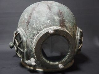 Rare Old Diving Helmet Copper Antique photo