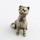Antique Miniature Continental Silver Figure Of A Lioness,  Marked 800 Miniatures photo 1