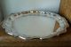Vintage Silver Plated Circular Drinks Tray Ornate Raised Scalloped Rim Platters & Trays photo 1