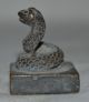 China Ancient Old Small Bronze Seal Hand Carved Beast Snake Statue Stamp Rare铜印章 Seals photo 2