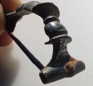 Roman Bronze ' Crossbow ' Fibula Brooch.  Intact.  Circa 1st - 3rd C.  Ad photo