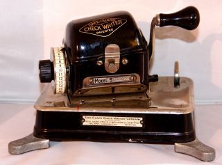 Antique Safe - Guard Metal Office Check Writer - Patent 1918 Retro - Lansdale Pa photo