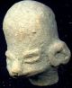 Pre - Columbian Aztec Zolapan Clay Alien? Figure Head,  Ca;350 - 700 Ad The Americas photo 2