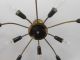 Stunning & Rare Mid Century 1950s 10 - Arm Chandelier Ceiling Light Stilnovo Era Mid-Century Modernism photo 2