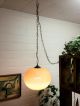 Vintage Mid Century Modern Hanging Swag Lamp Spaghetti Spun Fiberglass Retro Lamps photo 1