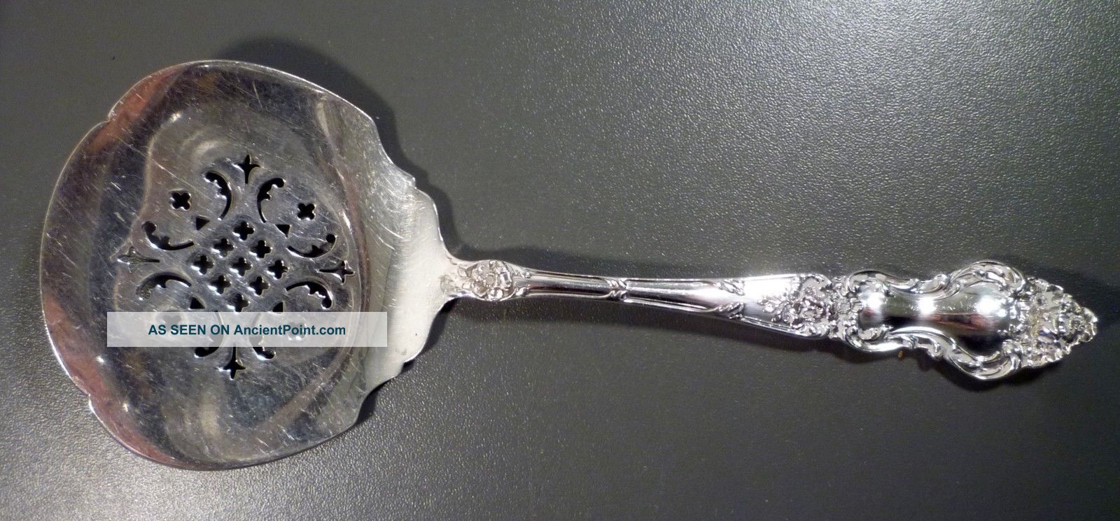Sterling Silver Casserole Tomato Serving Spoon 7 1/2 