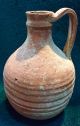 Ancient Roman Terracotta Pitcher/jug With Linear Groove Design And Maker ' S Mark Holy Land photo 2