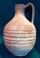 Ancient Roman Terracotta Pitcher/jug With Linear Groove Design And Maker ' S Mark Holy Land photo 3